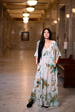 Load image into Gallery viewer, Tie Dye Plus Size Kaftan Dress | Oversized Luxury Vacation &amp; Fall Style Outfit
