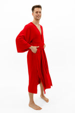 Load image into Gallery viewer, Men&#39;s robe in red
