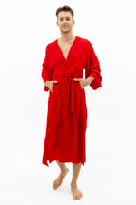Load image into Gallery viewer, Men&#39;s robe in red
