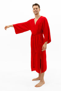Men's robe in red