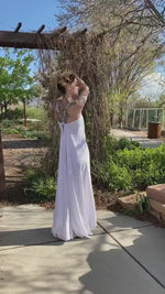 Load and play video in Gallery viewer, white dyeable summer Beach Dress, Vacation Dress, Resort Wear, Bohemian dress
