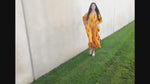 Load and play video in Gallery viewer, Yellow Cotton Kaftan Dress, Cotton Maxi Dress, Cotton Kaftan for Women, Plus Size Cotton Kaftan
