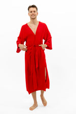 Load image into Gallery viewer, Men&#39;s robe in red

