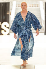 Load image into Gallery viewer, Robes For Men, bathrobes for men, blue robe
