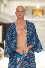 Load image into Gallery viewer, Robes For Men, bathrobes for men, blue robe
