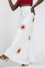 Load image into Gallery viewer, cotton wrap around embroidered skirt
