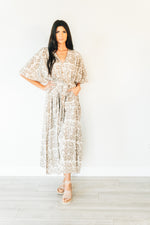 Load image into Gallery viewer, Leaf Print Kaftan, Cotton Maxi Dress, Caftan For Women, Plus Size Cotton Kaftan
