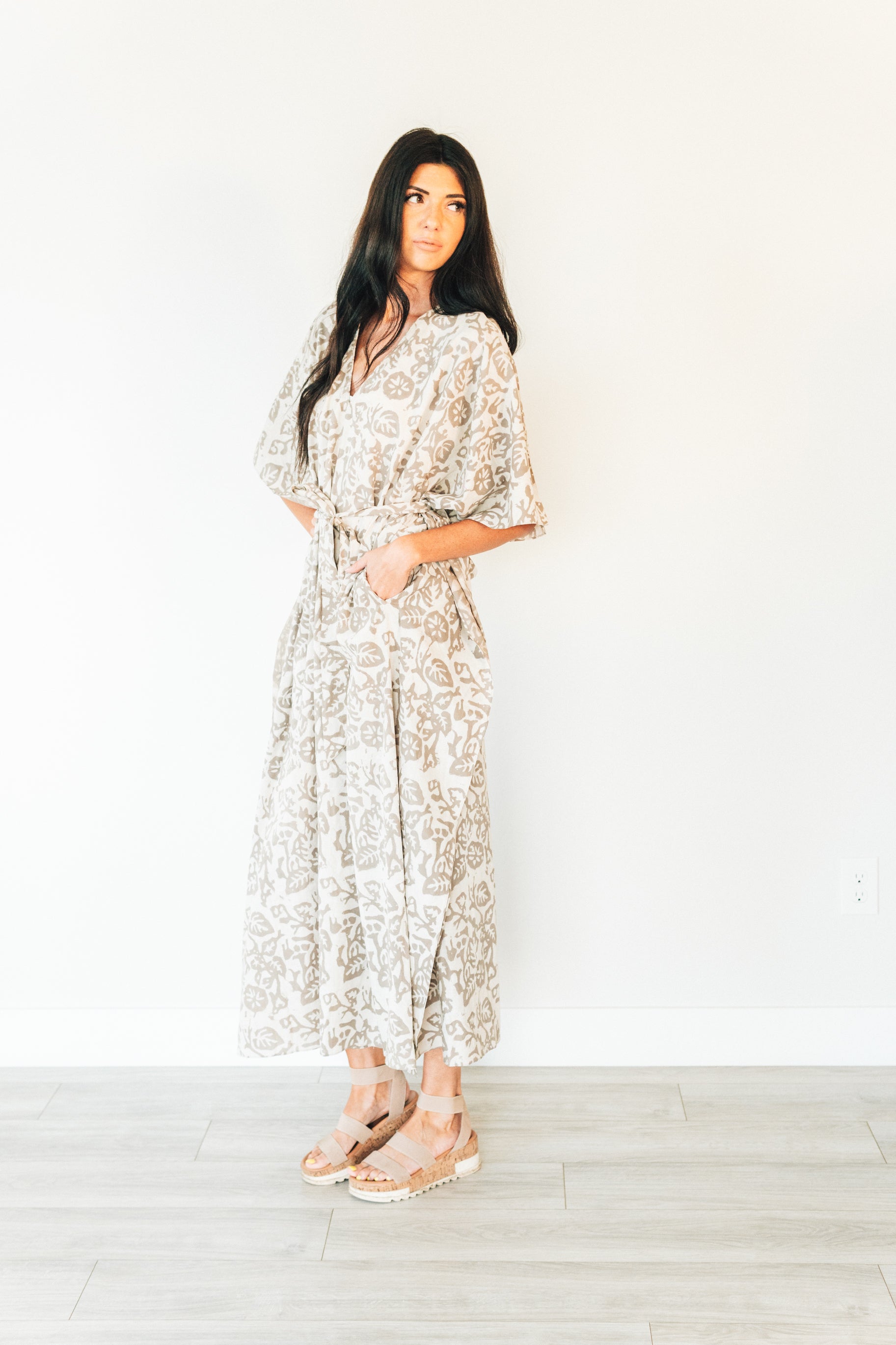 Leaf Print Kaftan, Cotton Maxi Dress, Caftan For Women, Plus Size Cotton Kaftan