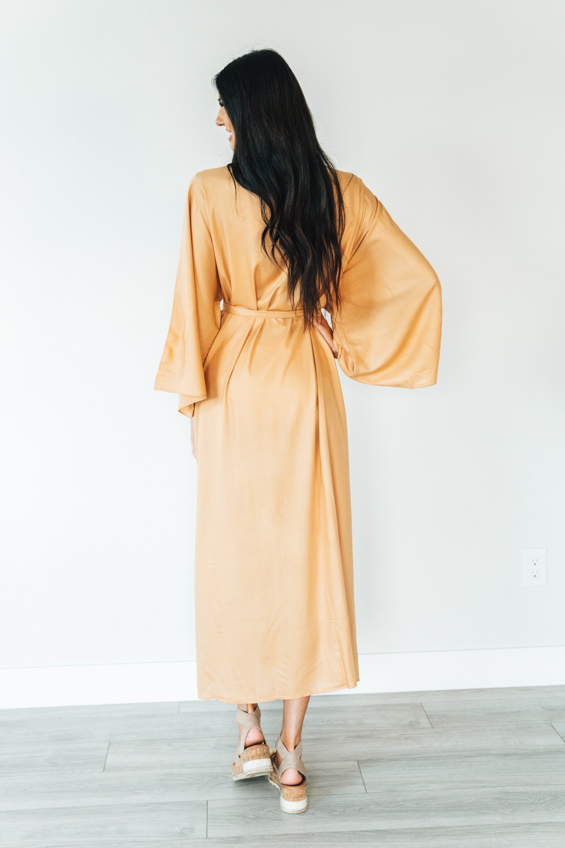 Long kimono robe for women