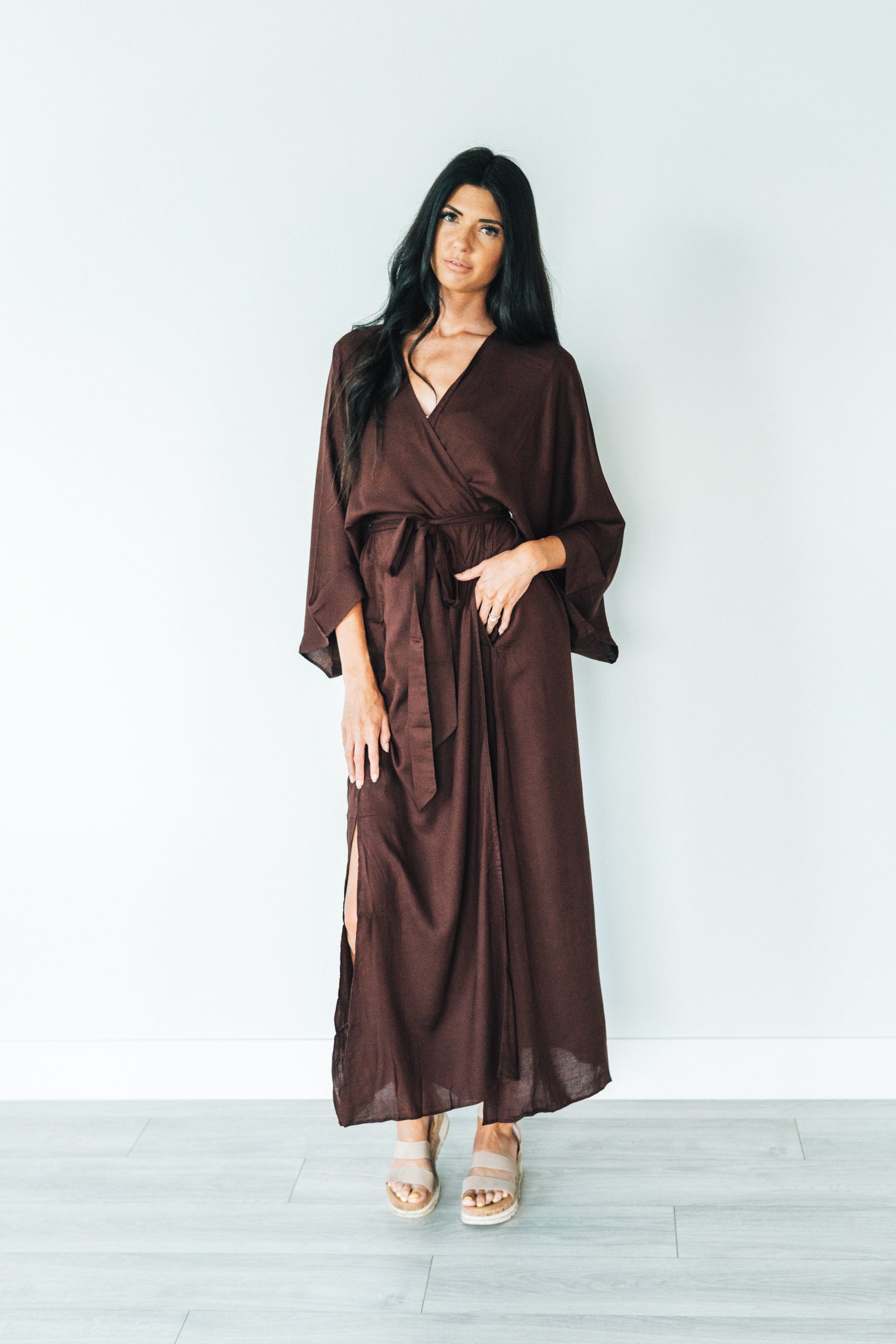 Cotton Kimono Wrap, Lightweight Summer Robe, Casual Chic Lounge Wear