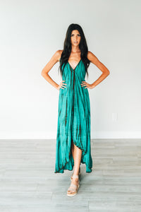 Green Kaftan Dress, Tie Dyed Dress, Maxi Dress, Shibori Dress, kaftan, Oversized Kaftan, Summer Beach Dress, Vacation Dress, Resort Wear