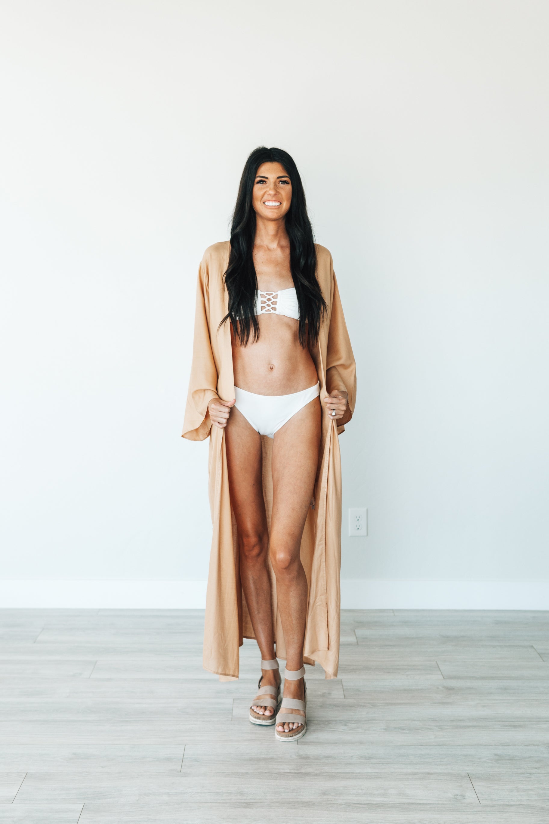Long kimono robe for women