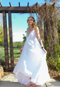 white dyeable summer Beach Dress, Vacation Dress, Resort Wear, Bohemian dress