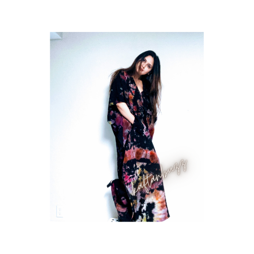 Rainbow kaftan dress for women