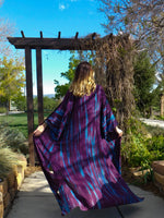 Load image into Gallery viewer, Tie dye kaftan kimono with pockets great summer caftan for loungewear perfect beach cover up
