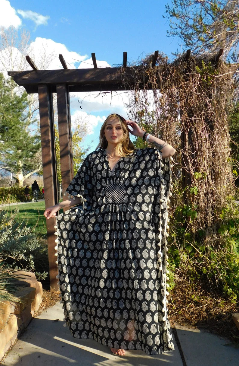 Cotton sales kaftan maxi