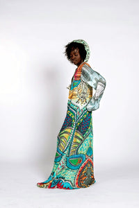 silk designer kimono with front tie detail