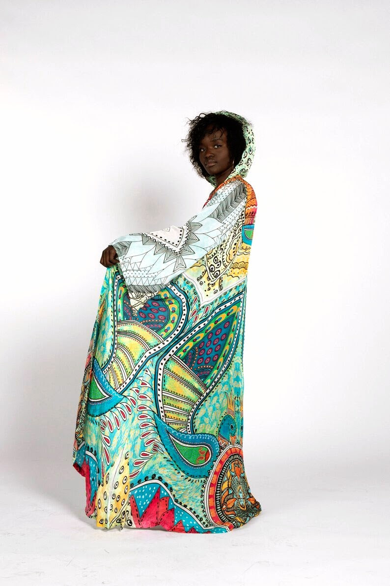 silk designer kimono with front tie detail