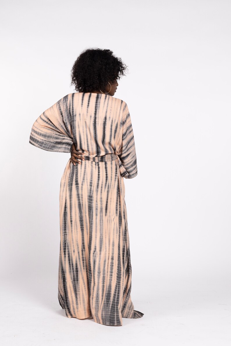 Hand Tie Dyed Kimono, Tie Dye Kimono, House Lounge Kaftan, Kaftan for Women