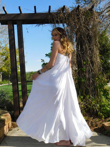white dyeable summer Beach Dress, Vacation Dress, Resort Wear, Bohemian dress