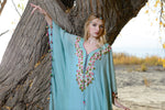 Load image into Gallery viewer, Embroidered Dress, Beach Cover Up, Summer Kaftan, Bohemian Kaftan
