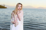 Load image into Gallery viewer, Women Silk Wedding Dress, Boho Wedding Dress, Bridal Wedding Kaftan, Floral Wedding Dress
