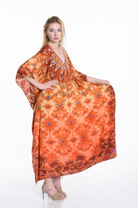 Women Silk Kaftan Dress, Moroccan Kaftan, Bohemian Kaftan Dress, Women Loungewear Caftan