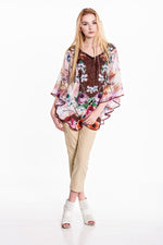 Load image into Gallery viewer, Floral Kaftan Top, Summer Floral Caftan, Women Tunic Top, Maternity Dress
