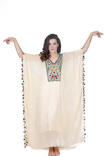 Load image into Gallery viewer, Gypsy Dress, Embroidered Dress, Mexican Kaftan Dress, Caftan For Women
