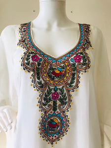 Embroidered Dress, Women Loungewear Kaftan, Boho Kaftan Dress, Mexican Dress