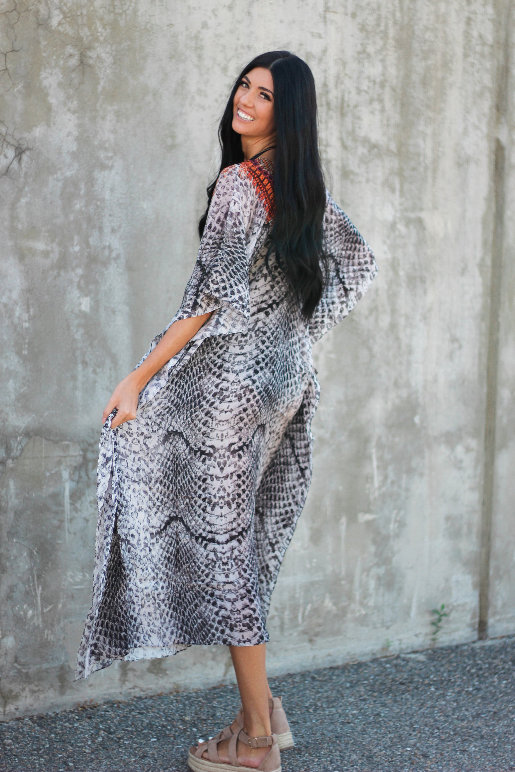 Snakeskin Print Dress for women