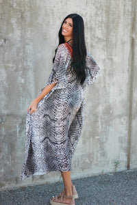 Snakeskin Print Dress for women