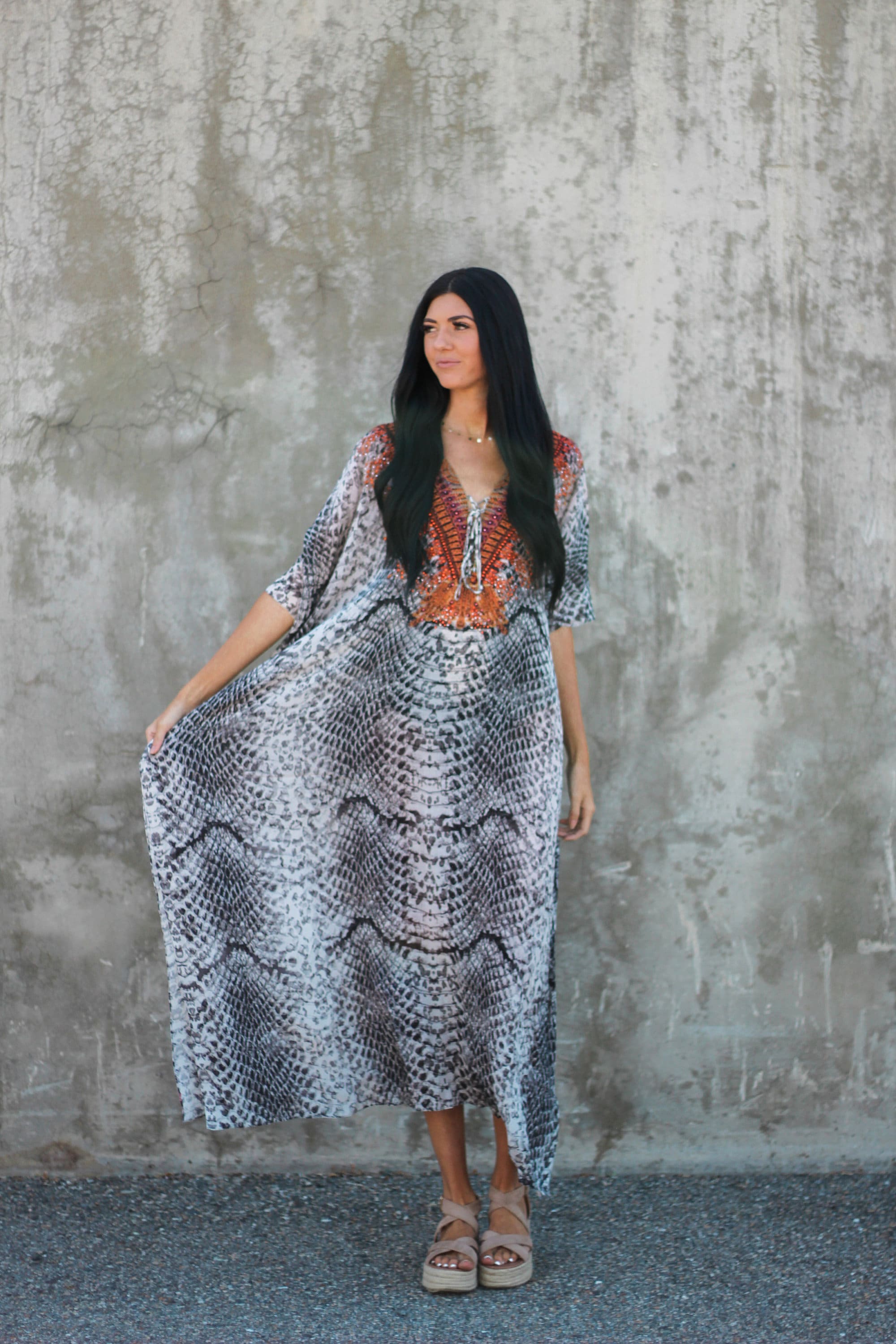 Snakeskin Print Dress for women