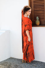 Load image into Gallery viewer, Women Caftan Dress, Tie Dyed Kaftan Dress, Plus Size Kaftan Dress, Long Kaftan for women
