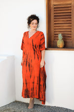 Load image into Gallery viewer, Women Caftan Dress, Tie Dyed Kaftan Dress, Plus Size Kaftan Dress, Long Kaftan for women
