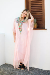 Women Maxi Dress, Moroccan Kaftan, Kaftan For Women, Embroidered Dress