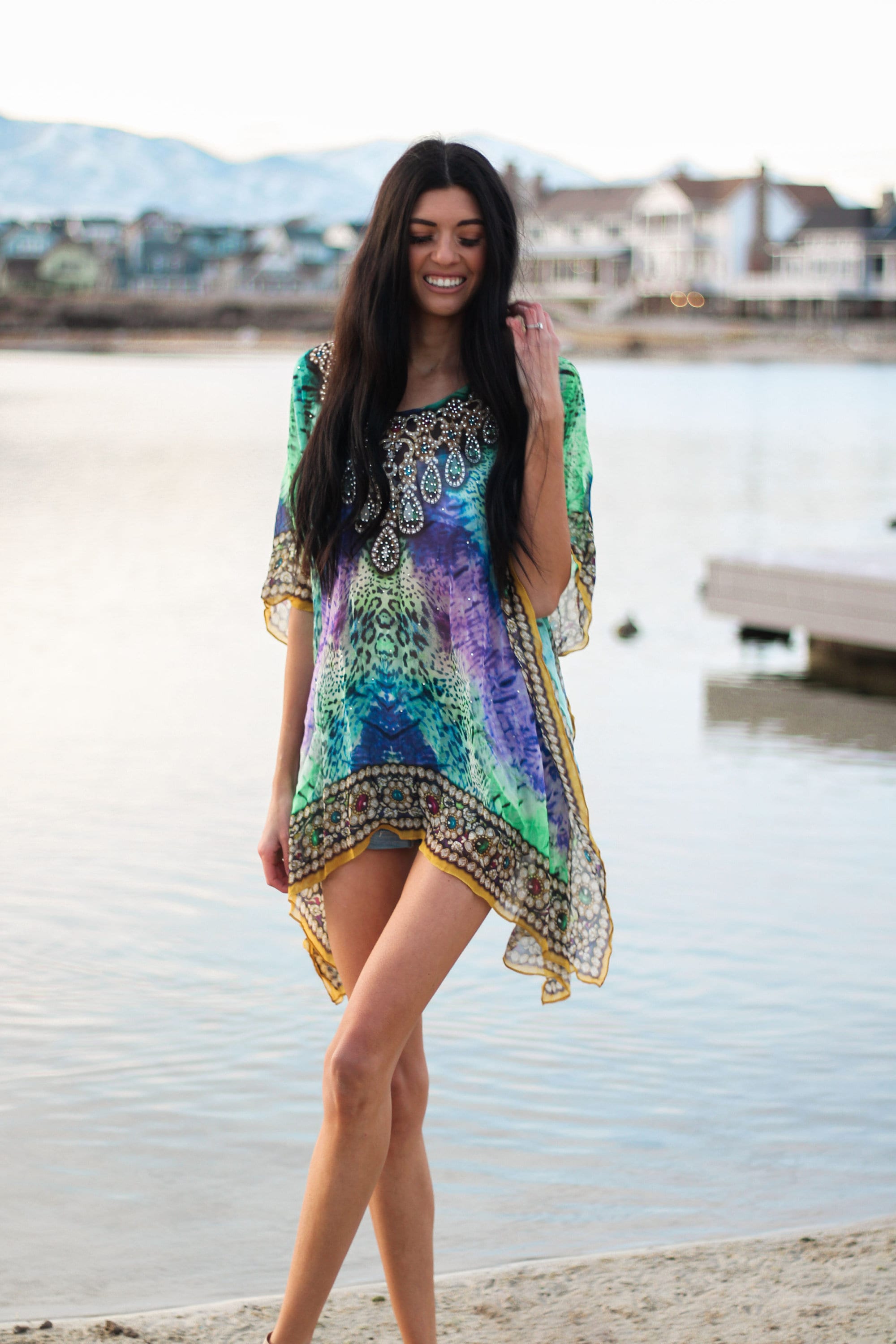 Tunic Dress, Beach Cover Up, Summer Kaftan, Loose Tunic Kaftan