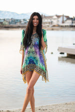 Load image into Gallery viewer, Tunic Dress, Beach Cover Up, Summer Kaftan, Loose Tunic Kaftan
