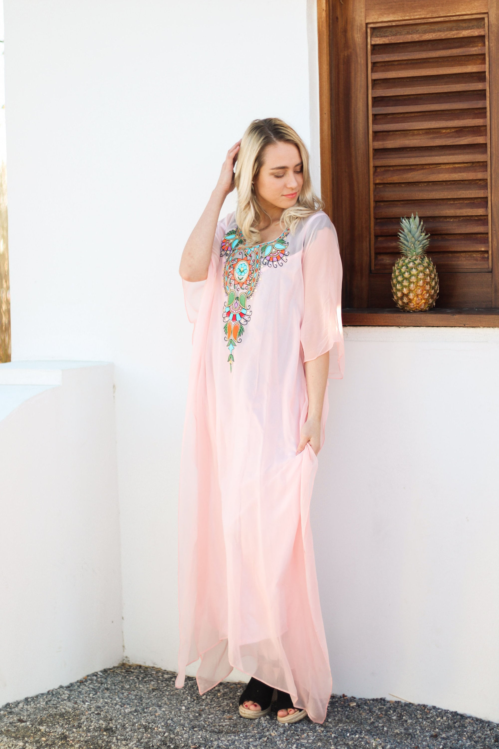 Women Maxi Dress, Moroccan Kaftan, Kaftan For Women, Embroidered Dress