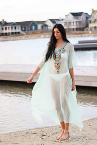 Women Maxi Dress, Moroccan Kaftan, Kaftan For Women, Embroidered Dress