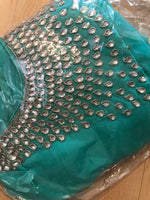 Load image into Gallery viewer, Gypsy Dress, Teal Kaftan Dress, Wedding Guest Dress, Djellaba Kaftan
