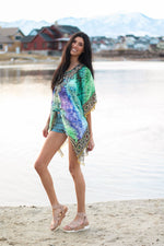 Load image into Gallery viewer, Tunic Dress, Beach Cover Up, Summer Kaftan, Loose Tunic Kaftan
