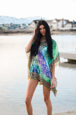 Load image into Gallery viewer, Tunic Dress, Beach Cover Up, Summer Kaftan, Loose Tunic Kaftan
