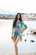 Load image into Gallery viewer, Tunic Dress, Beach Cover Up, Summer Kaftan, Loose Tunic Kaftan
