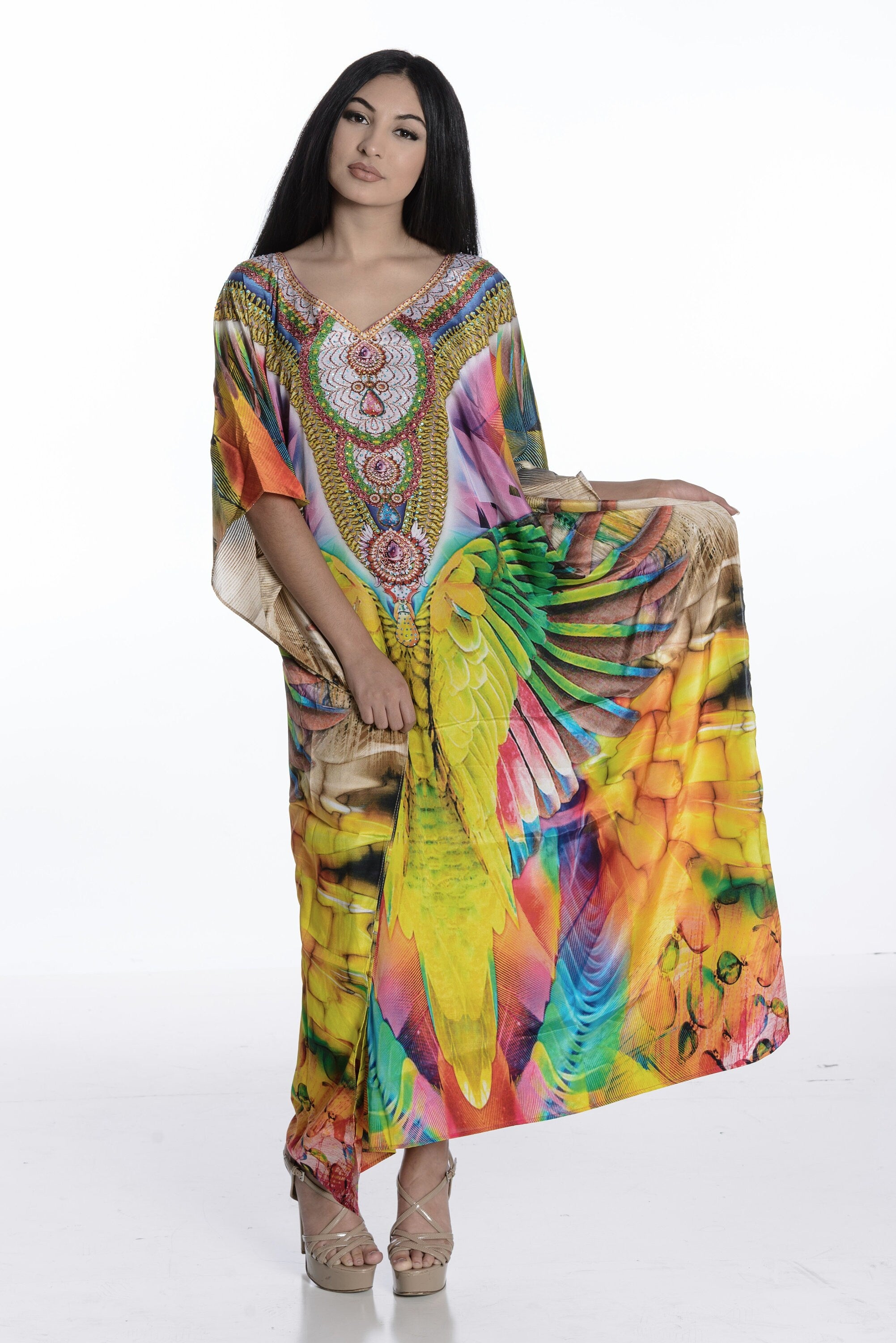 Maxi Kaftan Dress, Plus Size Kaftan Dress, Kaftan For Women, Mexican Kaftan Dress