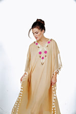 Load image into Gallery viewer, Women Loungewear Kaftan, Wedding Guest Caftan, Bridesmaid Kaftan, Embroidered Kaftan
