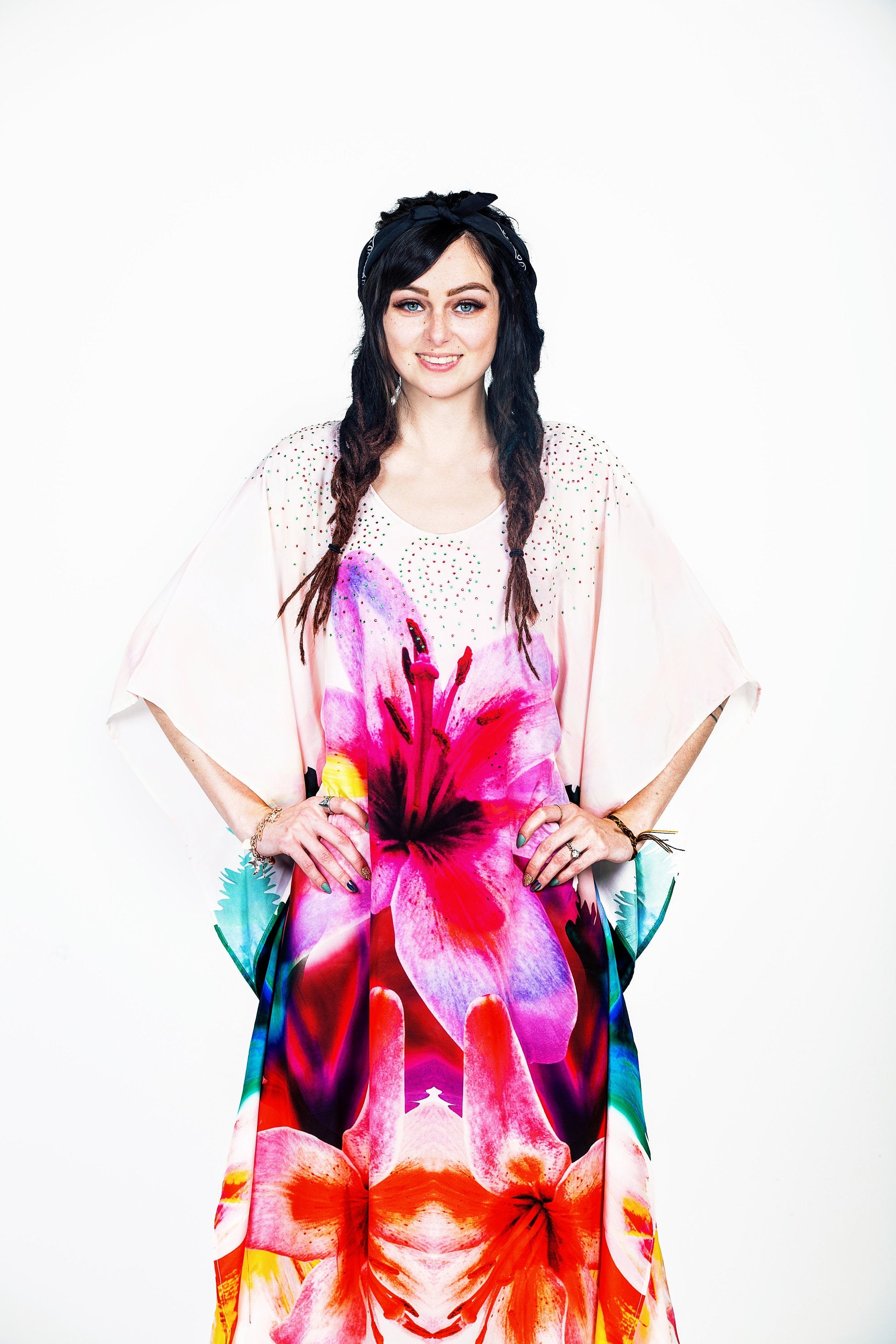 Floral Maxi Dress, Women Resort Kaftan, Plus Size Kaftan Dress, Bohemain Kaftan Dress