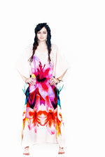 Load image into Gallery viewer, Floral Maxi Dress, Women Resort Kaftan, Plus Size Kaftan Dress, Bohemain Kaftan Dress
