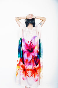 Floral Maxi Dress, Women Resort Kaftan, Plus Size Kaftan Dress, Bohemain Kaftan Dress