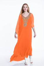 Load image into Gallery viewer, Indian Kaftan Dress, Plus Size Kaftan Dress, Maternity Kaftan For Women, Cotton Maxi Dress
